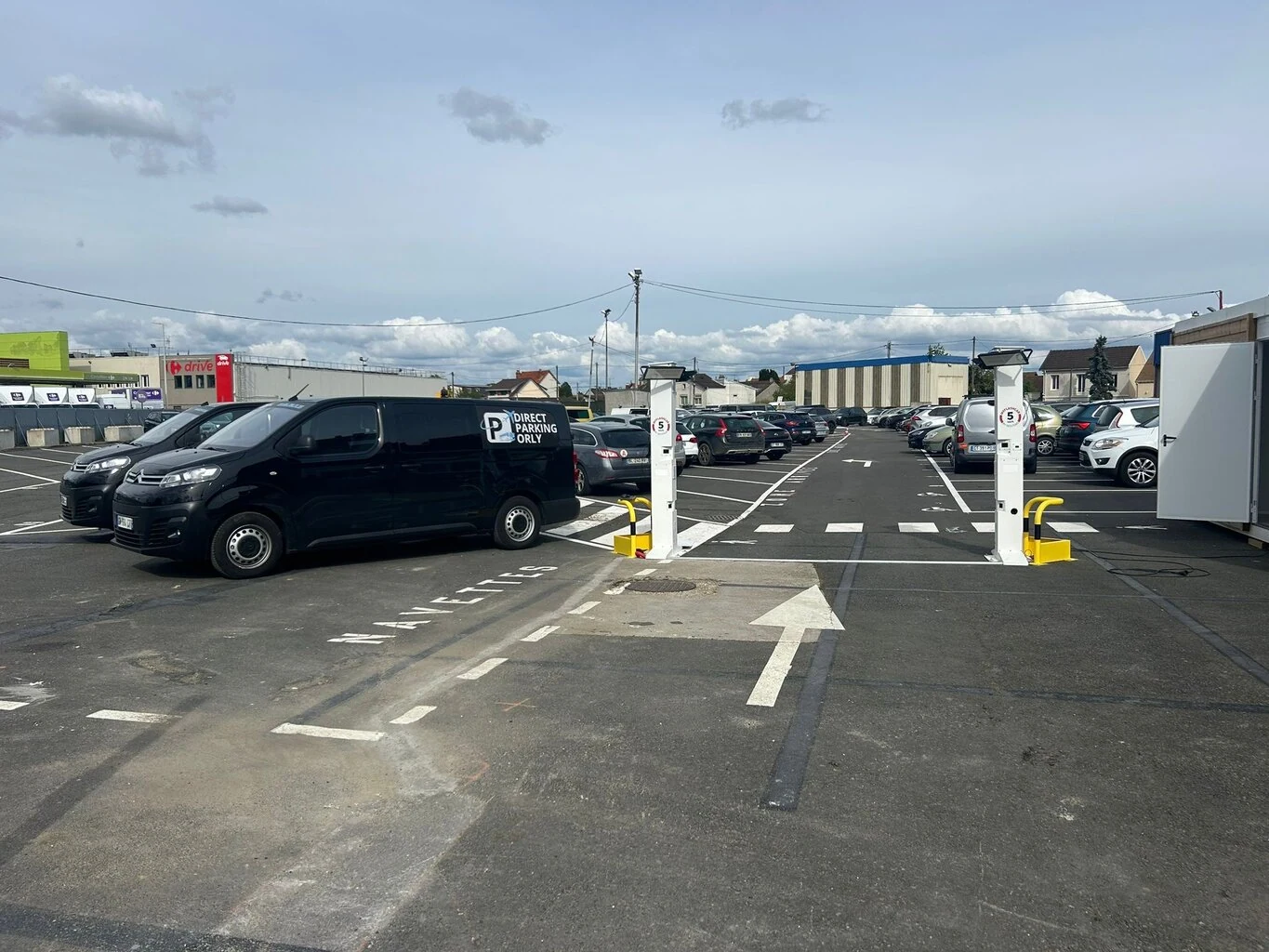 off-street parking + shuttle service