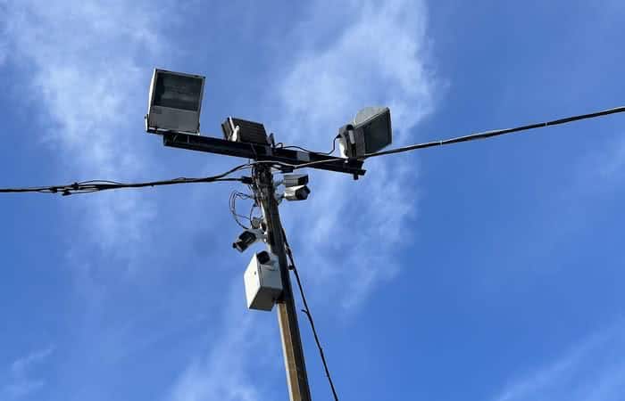 Caméra de vidéosurveillance du parking